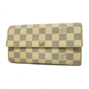 Auth Louis Vuitton Damier Azur Portofeuil Sala N61735 Women's  Long Wallet